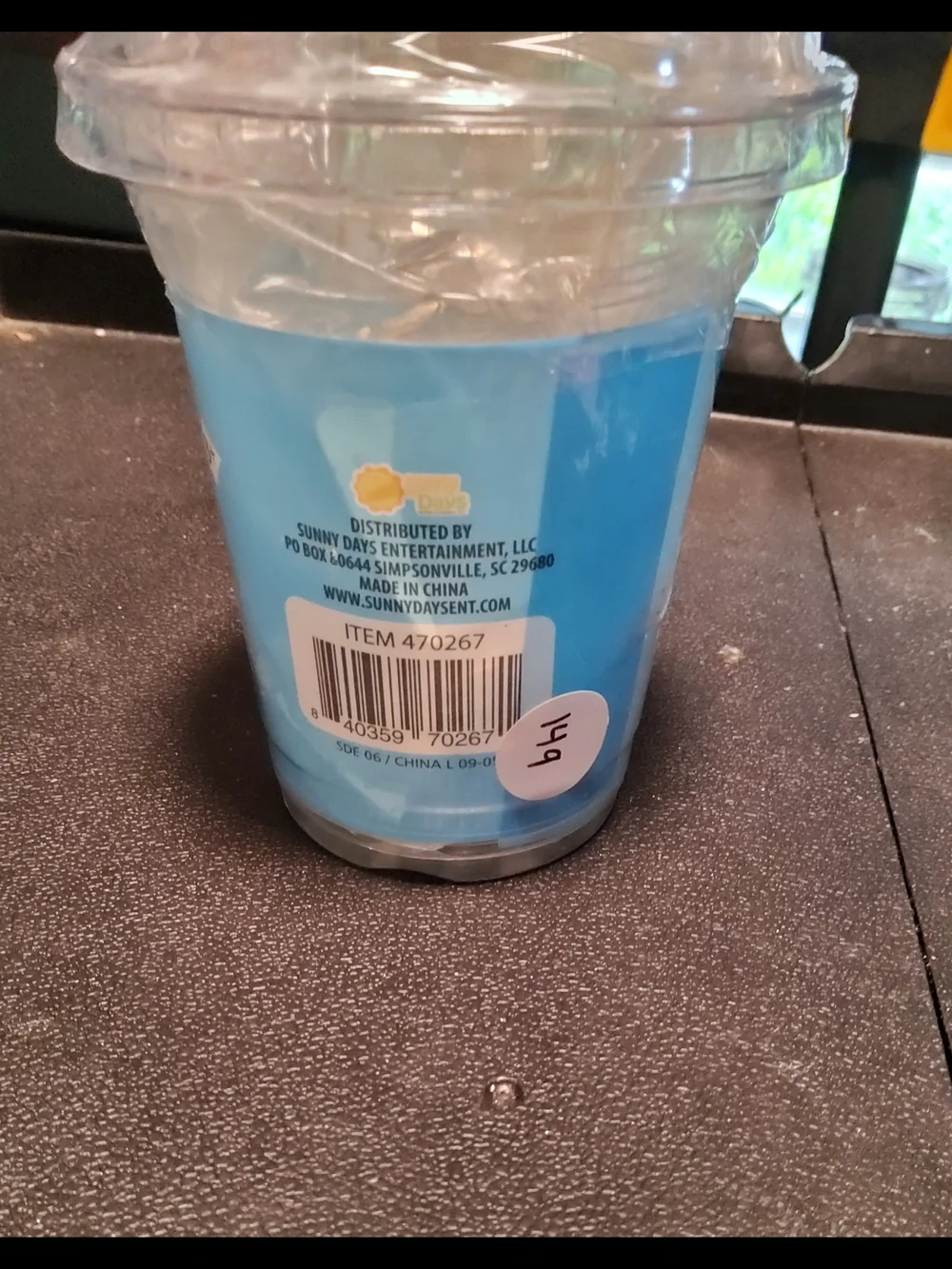 Sunny Days Ice Cup - Clear Gel Cubes in Blue Cup